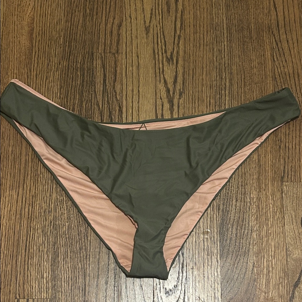 *3 for $10* J. Crew Olive and Peach Bikini Bottom